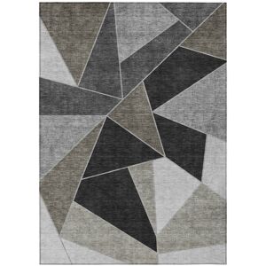 Homeroots.Co 8' X 10' Coffee Charcoal And Gray Geometric Washable Indoor Outdoor Area Rug Homeroots.Co 8' X 10' Coffee Charcoal And Gray Geometric Washable Indoor Outdoor Area Rug
