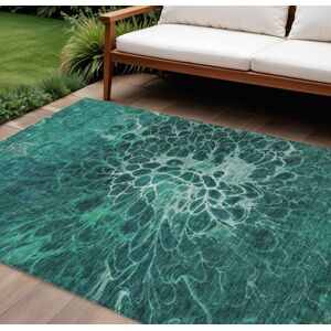 Homeroots.Co 8' X 10' Teal Blue Aqua And Turquoise Abstract Washable Indoor Outdoor Area Rug Homeroots.Co 8' X 10' Teal Blue Aqua And Turquoise Abstract Washable Indoor Outdoor Area Rug