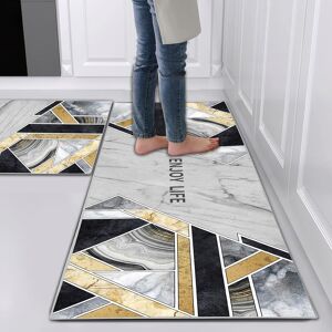 Hoimlm Kitchen Rug Set 2 Piece Non Slip And Anti Fatigue Kitchen Mat, Washable Mats An Hoimlm Kitchen Rug Set 2 Piece Non Slip And Anti Fatigue Kitchen Mat, Washable Mats An
