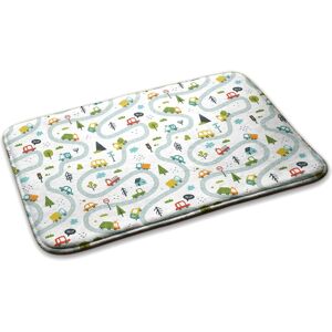 Decormat Bedroom Soft Carpet Anti-Slip Rug Floor Mat Cars On The Road 90cm X 60cm Decormat Bedroom Soft Carpet Anti-Slip Rug Floor Mat Cars On The Road 90cm X 60cm