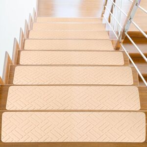 Kinberry Stair Treads Carpet 15 Pack, 76x20cm Non Slip Stair Runner, Reusable Stair Mats Kinberry Stair Treads Carpet 15 Pack, 76x20cm Non Slip Stair Runner, Reusable Stair Mats