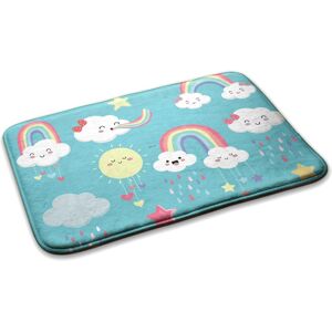 Decormat Washable Soft Non Slip Rug Carpet Bedroom Clouds And Rainbows 75cm X 45cm Decormat Washable Soft Non Slip Rug Carpet Bedroom Clouds And Rainbows 75cm X 45cm
