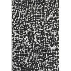 Beliani Modern Area Rug Black White - Floor Mat for Living Room Beliani Modern Area Rug Black White - Floor Mat for Living Room