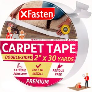Double Sided Carpet Tape For Area Rugs, Residue-Free, 2-Inch X 30 Yards; Wood Sa Double Sided Carpet Tape For Area Rugs, Residue-Free, 2-Inch X 30 Yards; Wood Sa