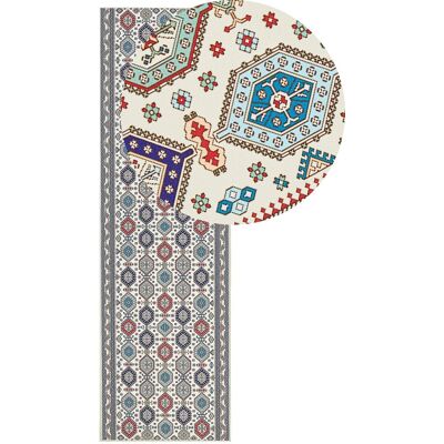 Beliani Runner Rug Multicolour Polyester 60 x 200 cm Oriental Pattern Anti-Slip - Runner Rug Beliani Runner Rug Multicolour Polyester 60 x 200 cm Oriental Pattern Anti-Slip - Runner Rug