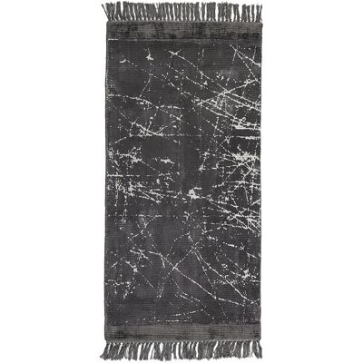 Beliani Viscose Area Rug Dark Grey - Modern Glam - 80x150cm Beliani Viscose Area Rug Dark Grey - Modern Glam - 80x150cm