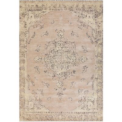 Beliani Cotton Area Rug - Beige, 200x300 cm - Vintage Oriental Pattern Beliani Cotton Area Rug - Beige, 200x300 cm - Vintage Oriental Pattern