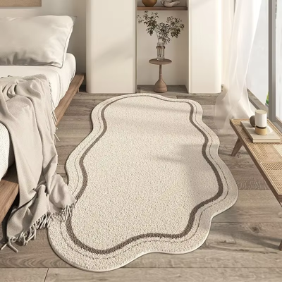 Does Not Apply Cream Style Irregular Carpet Minimalist Bedroom Rugs Living Room Lounge Non-Slip Does Not Apply Cream Style Irregular Carpet Minimalist Bedroom Rugs Living Room Lounge Non-Slip