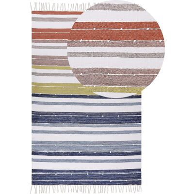 Beliani Multi-Color Area Rug - Handmade Synthetic Indoor Outdoor 140x200cm Beliani Multi-Color Area Rug - Handmade Synthetic Indoor Outdoor 140x200cm