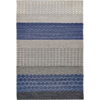 Beliani Blue Grey Wool Area Rug - Area Rug Beliani Blue Grey Wool Area Rug - Area Rug