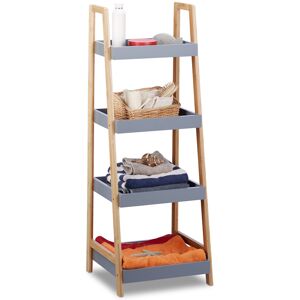 Relaxdays Bamboo Bathroom Shelf Freestanding Storage Rack 4-Tier Organizer Compact Relaxdays Bamboo Bathroom Shelf Freestanding Storage Rack 4-Tier Organizer Compact