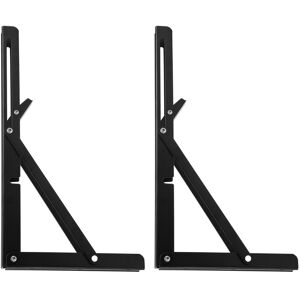 Sodial 3x(Black Triangle Folding Angle Bracket, Adjustable Wall Shelves,Mounted2020 Sodial 3x(Black Triangle Folding Angle Bracket, Adjustable Wall Shelves,Mounted2020