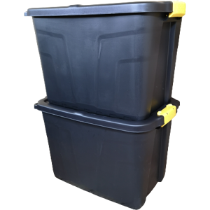 Samuel Alexander 2 X 60l Heavy Duty Storage Tubs Sturdy, Lockable, Stackable And Nestable Design Samuel Alexander 2 X 60l Heavy Duty Storage Tubs Sturdy, Lockable, Stackable And Nestable Design