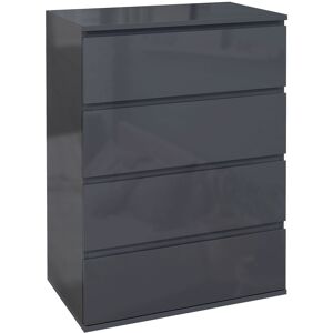 Homcom Bedroom Chest of Drawers High Gloss 4-5 Drawers Dresser - Bedroom Unit Homcom Bedroom Chest of Drawers High Gloss 4-5 Drawers Dresser - Bedroom Unit
