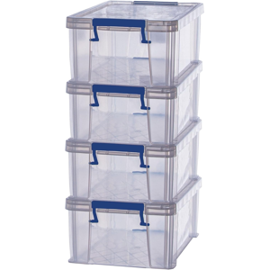 Bankers Box 4x 10l Plastic Storage Boxes With Lids. Prostore Super Strong Stacka Bankers Box 4x 10l Plastic Storage Boxes With Lids. Prostore Super Strong Stacka