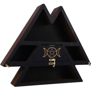 Sodial Wooden Pyramid Wall Shelf Crystal Display Rack Floating Shelf For Living8663 Sodial Wooden Pyramid Wall Shelf Crystal Display Rack Floating Shelf For Living8663
