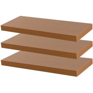 Harbour Housewares 3x Modern Floating Shelves Wall Mounted Living Room Bedroom Storage 60cm Brown Harbour Housewares 3x Modern Floating Shelves Wall Mounted Living Room Bedroom Storage 60cm Brown