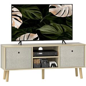 Homcom Modern Tv Cabinet Stand W/ Shelves & Drawers, Bedroom Natural Homcom Modern Tv Cabinet Stand W/ Shelves & Drawers, Bedroom Natural