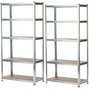 Taylor 2 X Heavy Duty Racking Storage Unit Garage Shelving Galvanised 5 Tier Shelves Taylor 2 X Heavy Duty Racking Storage Unit Garage Shelving Galvanised 5 Tier Shelves