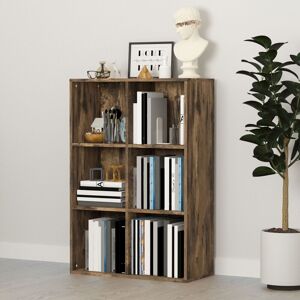 Homcom Cubic Bookcase - Rustic Brown Storage Shelves Homcom Cubic Bookcase - Rustic Brown Storage Shelves