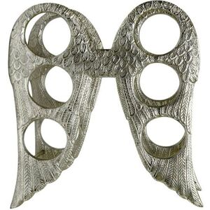 Black Country Metal Works 6 Bottle Antique Angel Wings Table Top Wine Rack For Home Bar Counter Black Country Metal Works 6 Bottle Antique Angel Wings Table Top Wine Rack For Home Bar Counter