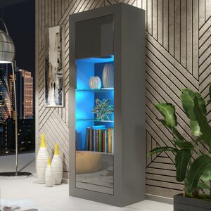 Mex Furniture Modern 170cm Grey Sideboard I Display Cabinet I Tv Stand Living Room I Free Led Mex Furniture Modern 170cm Grey Sideboard I Display Cabinet I Tv Stand Living Room I Free Led