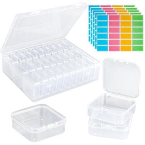 Sodial 2x(Bead Organizer Box, 30pcs Small Clear Plastic Bead Storage Containers, 19847 Sodial 2x(Bead Organizer Box, 30pcs Small Clear Plastic Bead Storage Containers, 19847