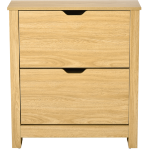 Homcom 12-Shoe Storage Cabinet 4 Shelves 2 Drawers Tabletop 4 Legs Brown Homcom 12-Shoe Storage Cabinet 4 Shelves 2 Drawers Tabletop 4 Legs Brown