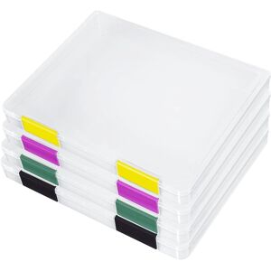 Pro-Ject 4pcs A4 File Portable Project Case,Portable A4 File Box Plastic Scrapbook 4908 Pro-Ject 4pcs A4 File Portable Project Case,Portable A4 File Box Plastic Scrapbook 4908