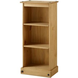 Mercers COR78 Pine Bookcase - Narrow, Low, Rustic Style Mercers COR78 Pine Bookcase - Narrow, Low, Rustic Style