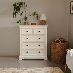 Statement Furniture Gainsborough 2 Over 3 Chest Of Drawers. Vintage Cream Bedroom Storage.Assembled Statement Furniture Gainsborough 2 Over 3 Chest Of Drawers. Vintage Cream Bedroom Storage.Assembled