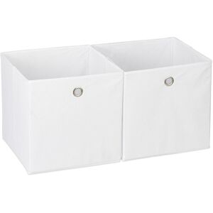 Relaxdays Storage Box, Fabric Foldable Box For Shelves, White, Toy Storage, Collapsible Relaxdays Storage Box, Fabric Foldable Box For Shelves, White, Toy Storage, Collapsible