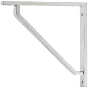 Black Country Metal Works Satin Chrome \"Emmanuel\" Modern Shelf Bracket - 150mm X 150mm Black Country Metal Works Satin Chrome \"Emmanuel\" Modern Shelf Bracket - 150mm X 150mm
