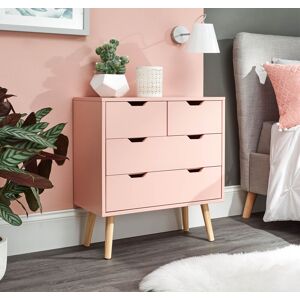 Gfw Nyborg 2 + 2 Drawer Chest Of Drawers Scandinavian Style Bedroom Coral Pink Gfw Nyborg 2 + 2 Drawer Chest Of Drawers Scandinavian Style Bedroom Coral Pink