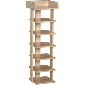 Homcom 7 Tier Shoe Rack Organizer Storage Shelf Wooden Display Cabinet Oak Homcom 7 Tier Shoe Rack Organizer Storage Shelf Wooden Display Cabinet Oak