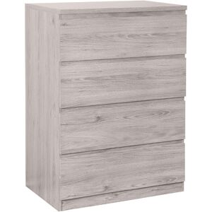 Happy Beds Chest Of Drawers, Jupiter Grey Oak Wooden 4 Drawer Chest 110.8cm X 82cm X 50.2cm Happy Beds Chest Of Drawers, Jupiter Grey Oak Wooden 4 Drawer Chest 110.8cm X 82cm X 50.2cm