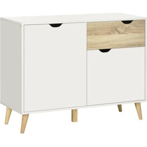 Homcom Free Standing Sideboard Storage Cabinet Accent Cupboard With Drawer White Homcom Free Standing Sideboard Storage Cabinet Accent Cupboard With Drawer White