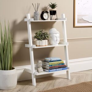 Home Source Ladder Shelving Unit 3 Tier Display Stand Book Shelf Wall Rack Storage White Home Source Ladder Shelving Unit 3 Tier Display Stand Book Shelf Wall Rack Storage White
