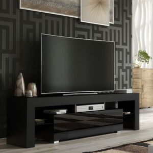 Mex Furniture Tv Unit 160cm I Modern Tv Stand I Cabinet I Black High Gloss Doors I Storage Mex Furniture Tv Unit 160cm I Modern Tv Stand I Cabinet I Black High Gloss Doors I Storage