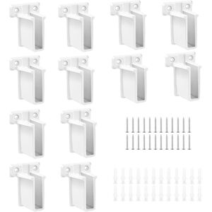 Sodial 2x(12pcs Wire Shelf End Brackets,Plastic Closet Shelves Brackets Wall Mount3740 Sodial 2x(12pcs Wire Shelf End Brackets,Plastic Closet Shelves Brackets Wall Mount3740