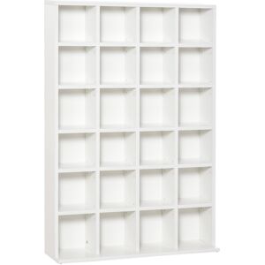 Homcom Dvd Cd Media Storage Rack, Video Display Unit, 89 X 130.5 Cm, White Homcom Dvd Cd Media Storage Rack, Video Display Unit, 89 X 130.5 Cm, White