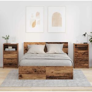 Bedside Tables 2 Pcs Old Wood 40 X 30 X 467 Cm Engineered Wood Vidaxl Bedside Tables 2 Pcs Old Wood 40 X 30 X 467 Cm Engineered Wood Vidaxl