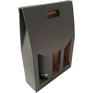 Simpletek Black Gift Box For 3 Bottles Of Wine Oil With Window Simpletek Black Gift Box For 3 Bottles Of Wine Oil With Window