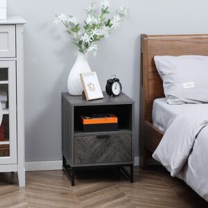Homcom Nightstand, Bedside Table With Drawer And Shelf End Table Living Room, Bedroom Homcom Nightstand, Bedside Table With Drawer And Shelf End Table Living Room, Bedroom