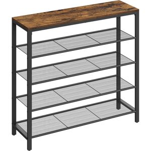 Vasagle Shoe Rack, Shoe Storage Organiser With 4 Mesh Shelves And Large Surface Vasagle Shoe Rack, Shoe Storage Organiser With 4 Mesh Shelves And Large Surface