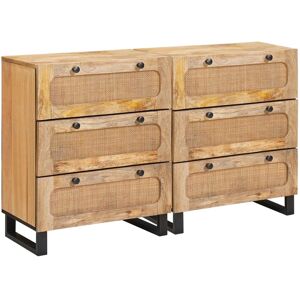 Vidaxl Sideboard Brown Solid Mango Wood, Living Room, Modern, Minimalist Design, Vidaxl Sideboard Brown Solid Mango Wood, Living Room, Modern, Minimalist Design,