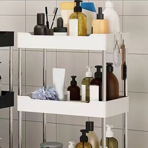 Slim Storage Cart Bathroom Organizer Mobile Shelving Unit Rolling Utility Cart W Slim Storage Cart Bathroom Organizer Mobile Shelving Unit Rolling Utility Cart W