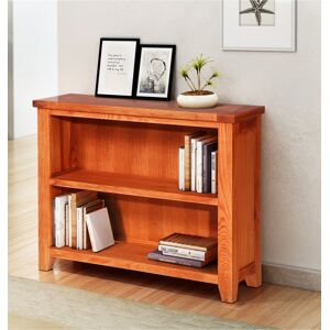 Hallowood Furniture Small Wooden Bookcase, Low Bookshelf, Oak Storage, Free-Standing Shelving Unit Hallowood Furniture Small Wooden Bookcase, Low Bookshelf, Oak Storage, Free-Standing Shelving Unit