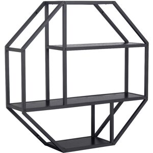 Seaford Octagonal Metal Wall Shelf In Black Seaford Octagonal Metal Wall Shelf In Black