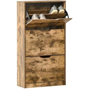 Homcom Shoe Cabinet Entryway Rack With 3 Flip Drawers Adjustable For 18 Pairs Homcom Shoe Cabinet Entryway Rack With 3 Flip Drawers Adjustable For 18 Pairs